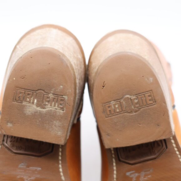 Abilene Cowboy Boots Women’s Size 6 M Brown Leather Vibram Soles USA Made - Picture 9 of 10